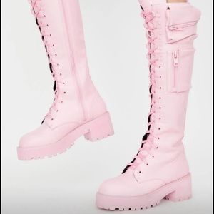Bubblegum Pink obsidian boots